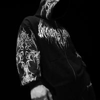 Celestial Blade Oversized Zip-up Hoodie [ECLIPSE]