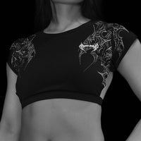 Women's Seraphim Open Back Crop Top [VOID BLACK]