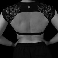 Women's Seraphim Open Back Crop Top [VOID BLACK]