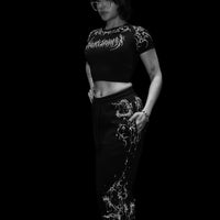Women's Void Tech™ Black Petal Cropped Compression [VOID BLACK]