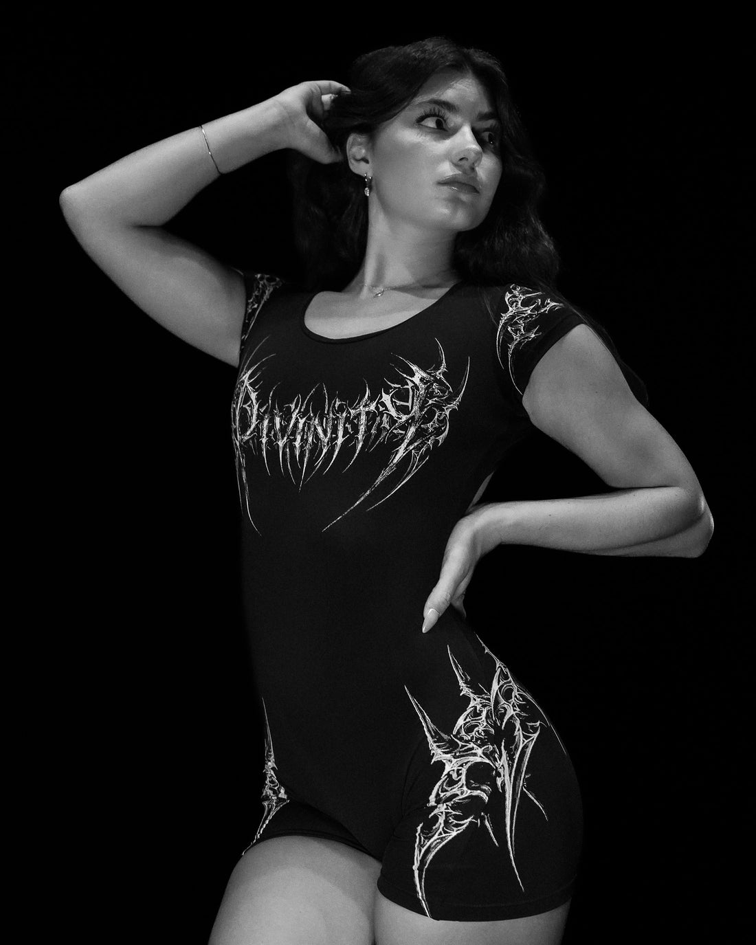 Void Tech™ Gargoyle Open Back Bodysuit [VOID BLACK]