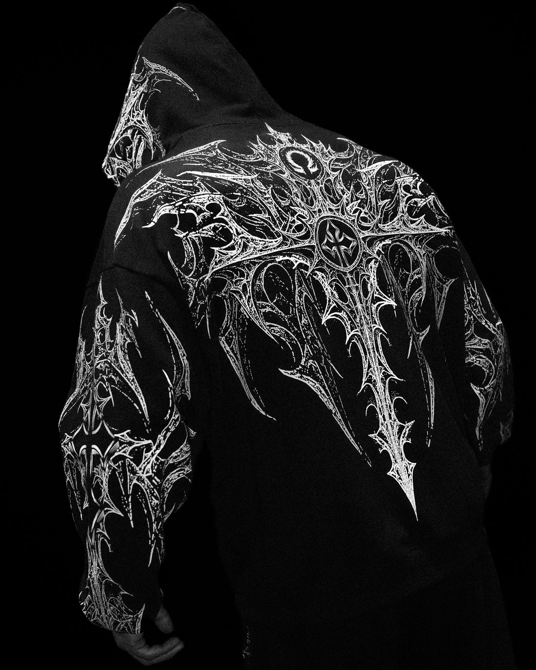 Celestial Blade Oversized Zip-up Hoodie [ECLIPSE]