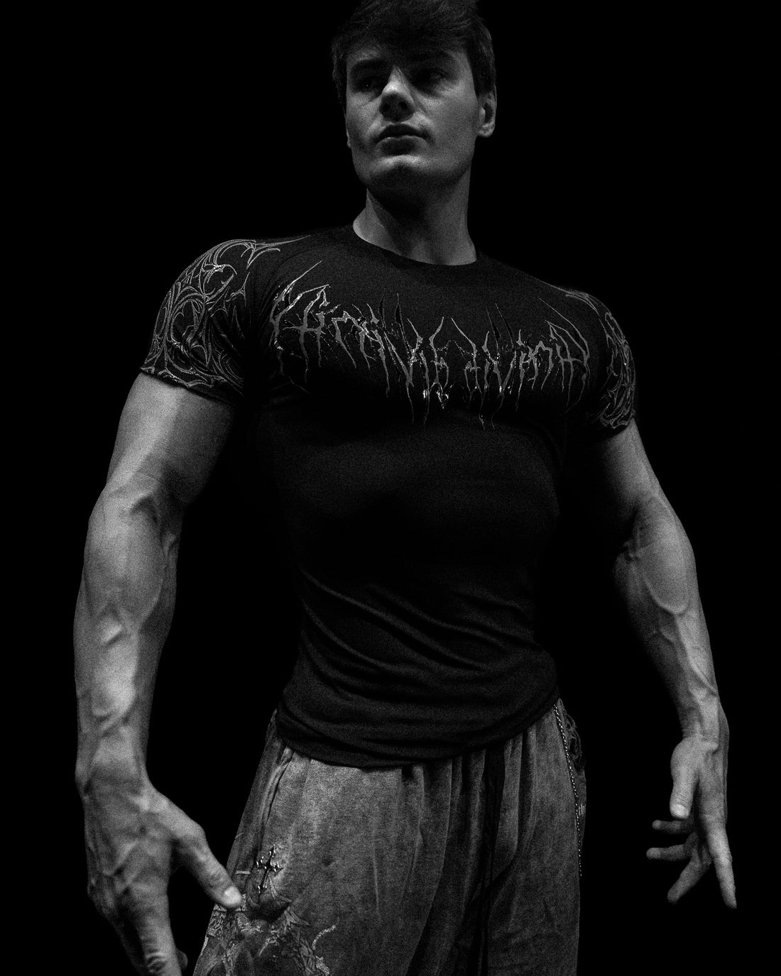 Void Tech™ Venom Texture shortsleeve Compression [VOID BLACK]