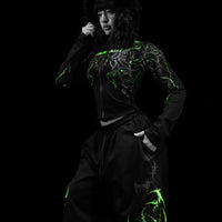 Infernal Faux Fur Lined Zip-Up [GLOW IN THE DARK]