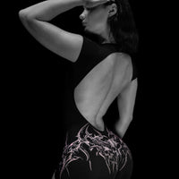 Void Tech™ Gargoyle Open Back Bodysuit [BLOSSOM PINK]
