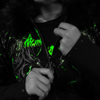 Infernal Faux Fur Lined Zip-Up [GLOW IN THE DARK]