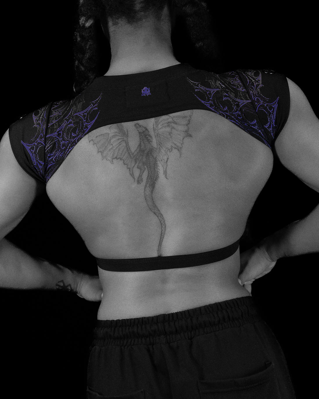 Women's Seraphim Open Back Crop Top [DUSK]