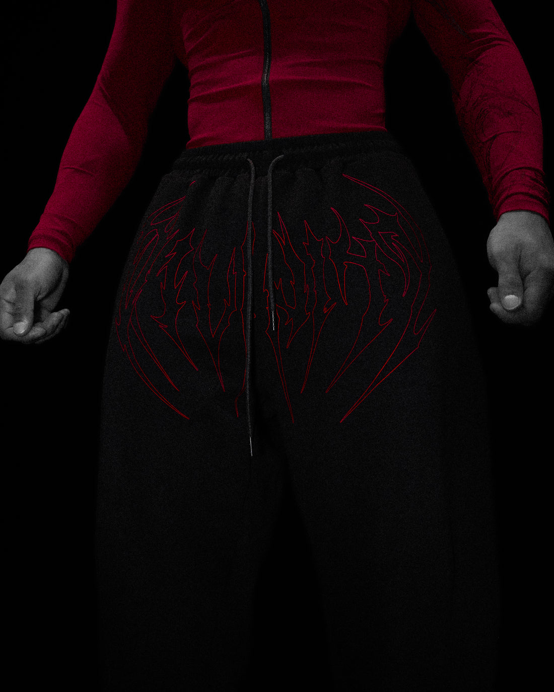 Nightstalker Banana Shape Uncuffed luxury sweatpants [NIGHTMARE]