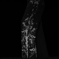 Women's Shattered Blade Rhinestone Uncuffed Sweatpants [VOID BLACK]