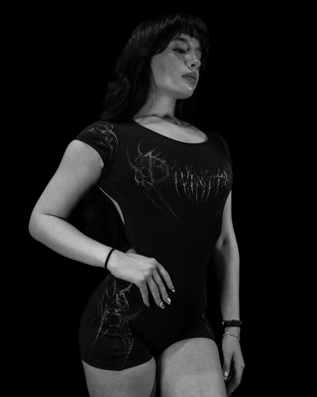Void Tech™ Gargoyle Open Back Bodysuit [DARKNESS]