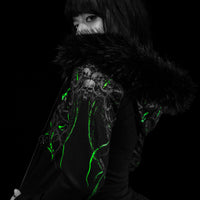 Infernal Faux Fur Lined Zip-Up [GLOW IN THE DARK]