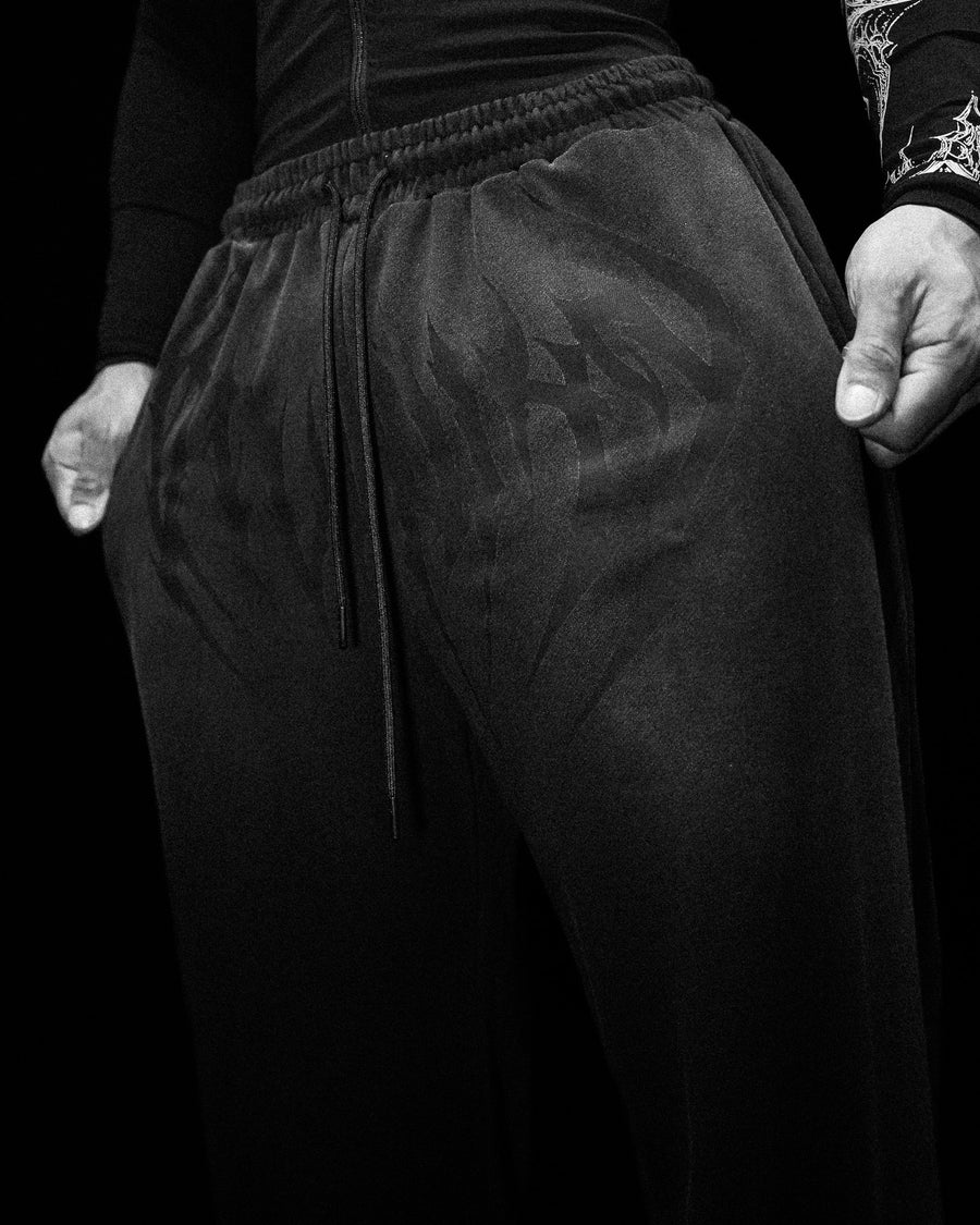 Nightstalker Banana Shape Uncuffed luxury sweatpants [SMOKE]