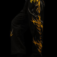 Women's Eternal Flame Rhinestone Oversized Sweatpants [INFERNO]