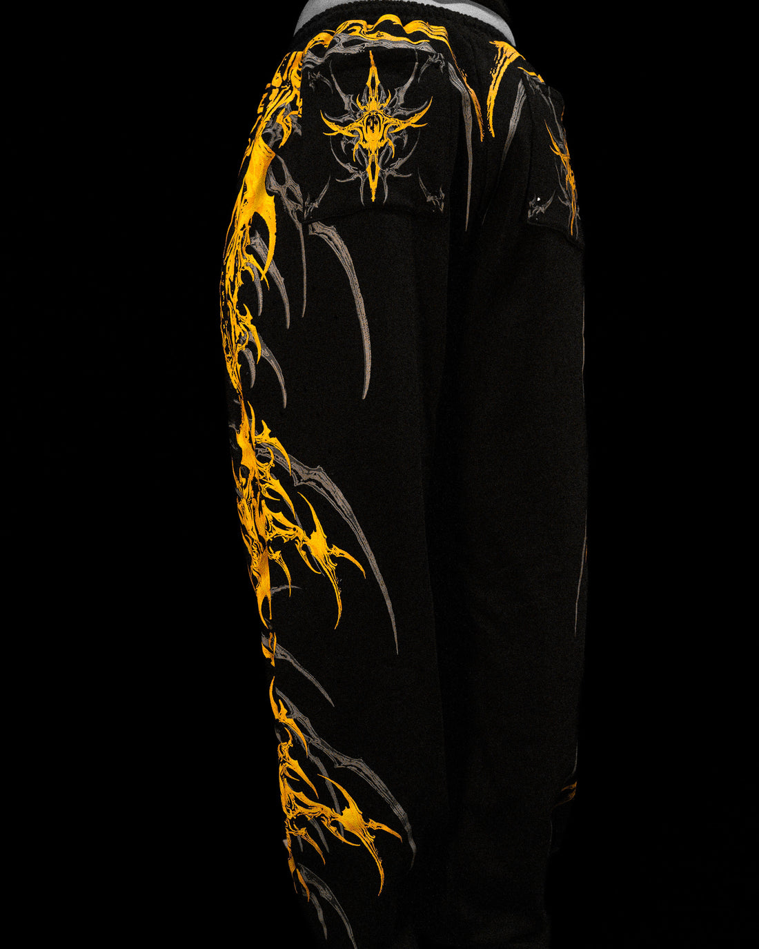 Women's Eternal Flame Rhinestone Oversized Sweatpants [INFERNO]