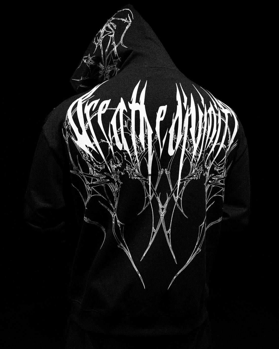 Venom Oversized Zip-up Hoodie [VOID BLACK]