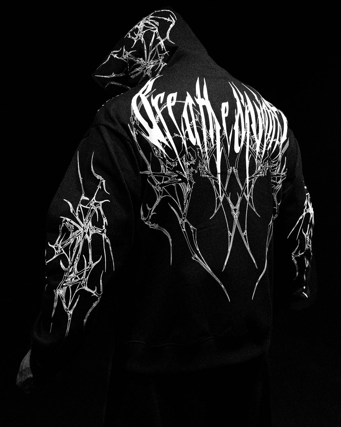 Venom Oversized Zip-up Hoodie [VOID BLACK]