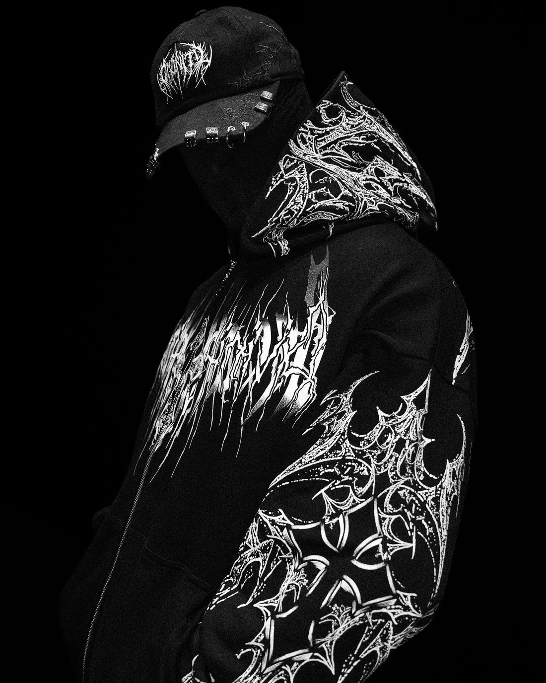 Celestial Blade Oversized Zip-up Hoodie [ECLIPSE]