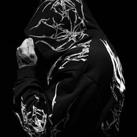 Venom Oversized Zip-up Hoodie [VOID BLACK]