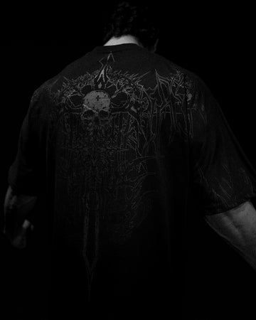 Bone Splitter Oversized T-shirt [DARKNESS]