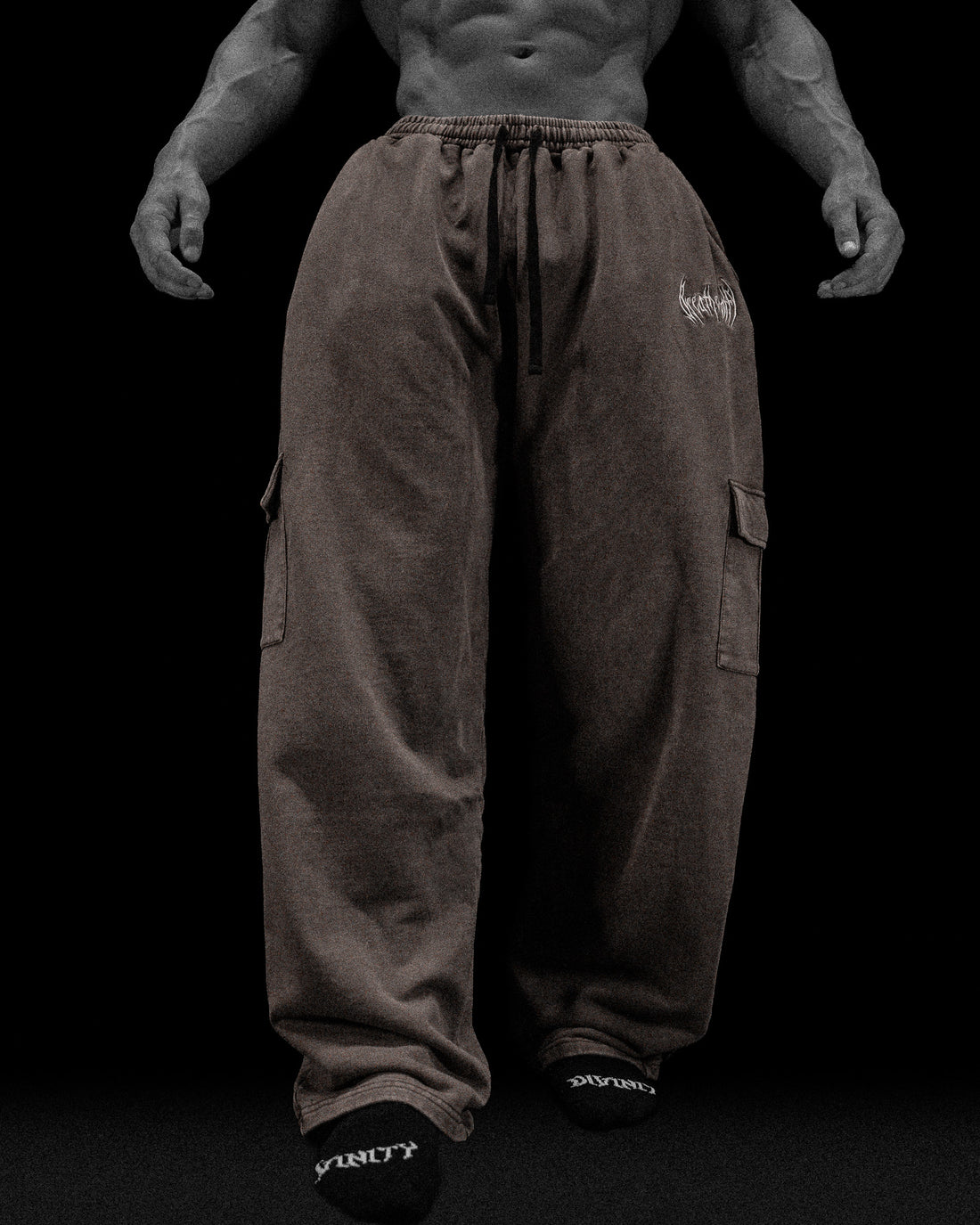 Essential Washed Uncuffed Cargos [BROWN VINTAGE]