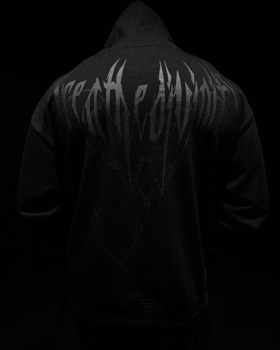 Venom Oversized Zip-up Hoodie [DARKNESS]