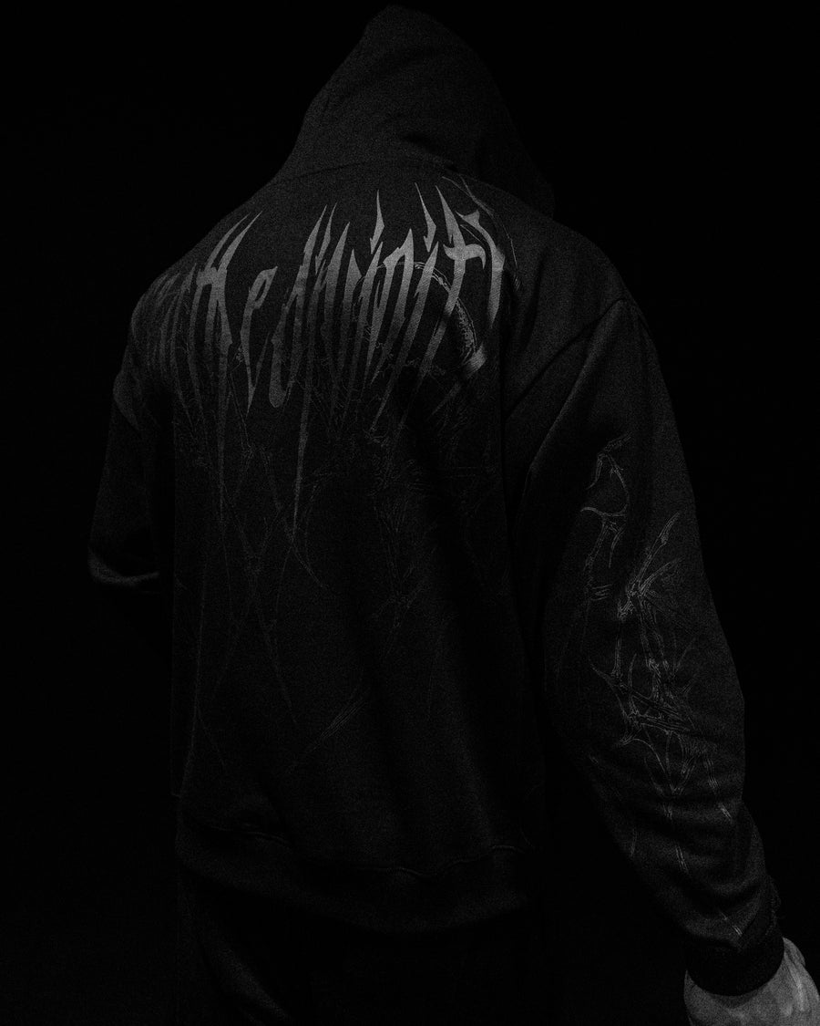 Venom Oversized Zip-up Hoodie [DARKNESS]