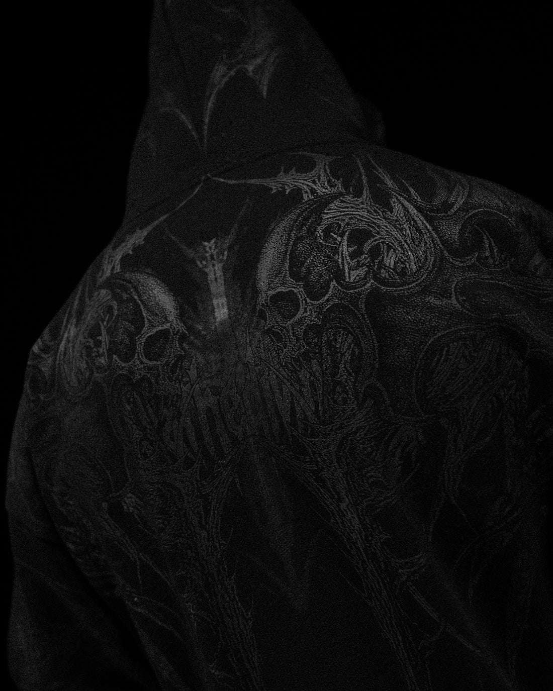 Death Blight Oversized Zip-Up Hoodie [DARKNESS]