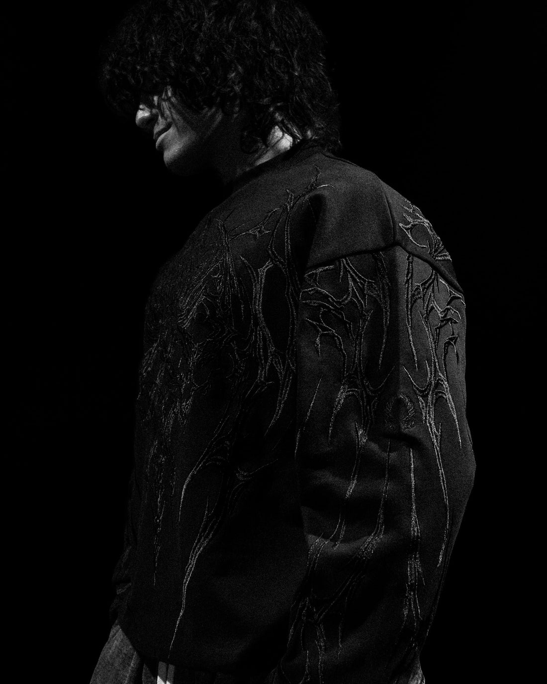 Vengeance Embroidery Oversized Crewneck [SHADOW]