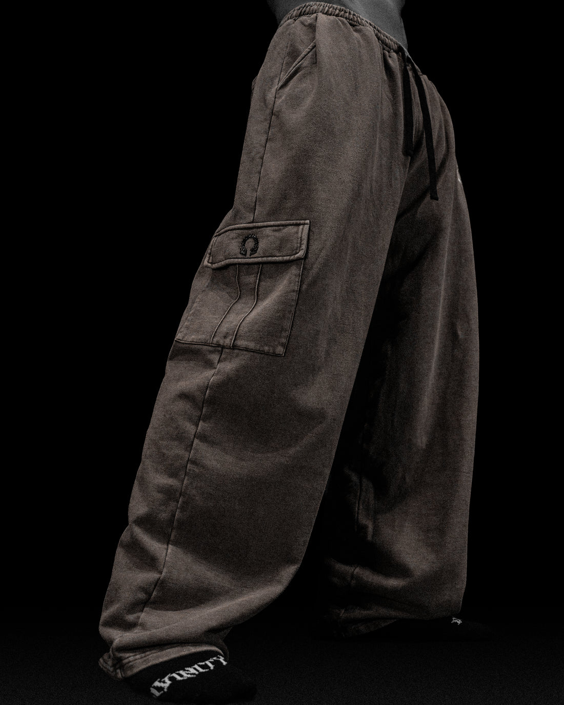 Essential Washed Uncuffed Cargos [BROWN VINTAGE]