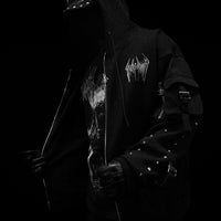 Metallic Tactical Oversized Cargo Zip-up Jacket [DARKNESS]