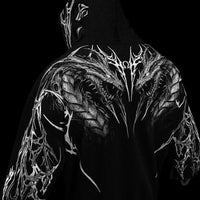 Tarnished Leviathan Oversized Zip-up Hoodie [VOID BLACK]