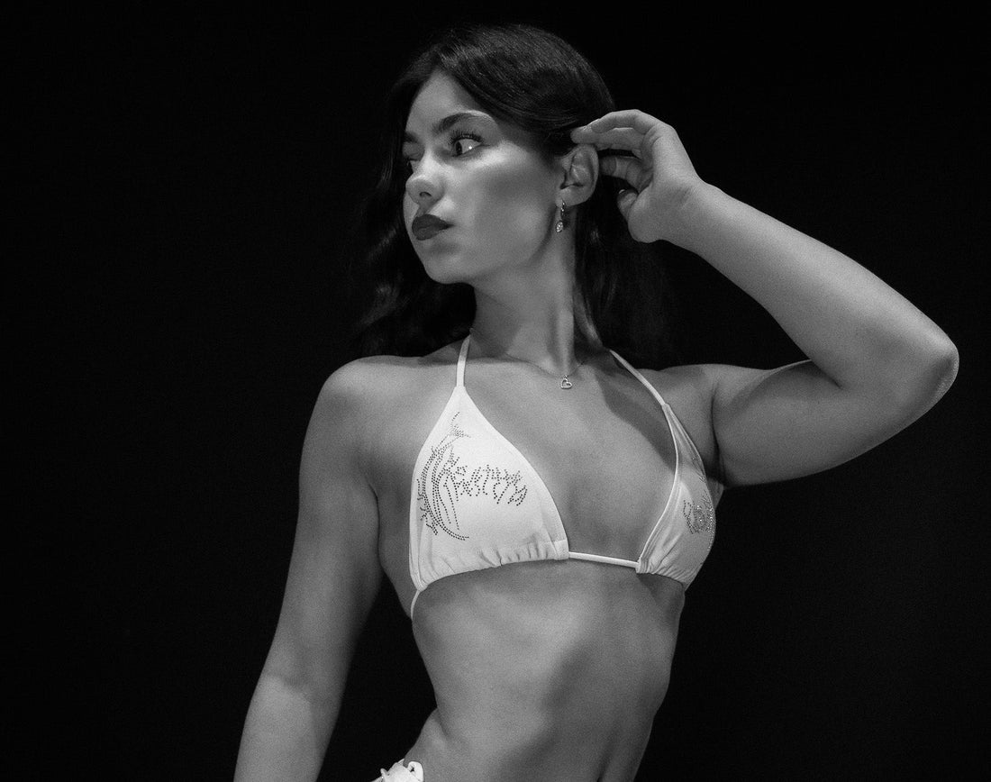 Women's Rhinestone Swimsuit Top [DIVINE WHITE]