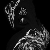 Tarnished Leviathan Oversized Zip-up Hoodie [VOID BLACK]