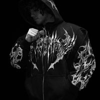 Deathwing Oversized Zip-up Hoodie [MIDNIGHT]