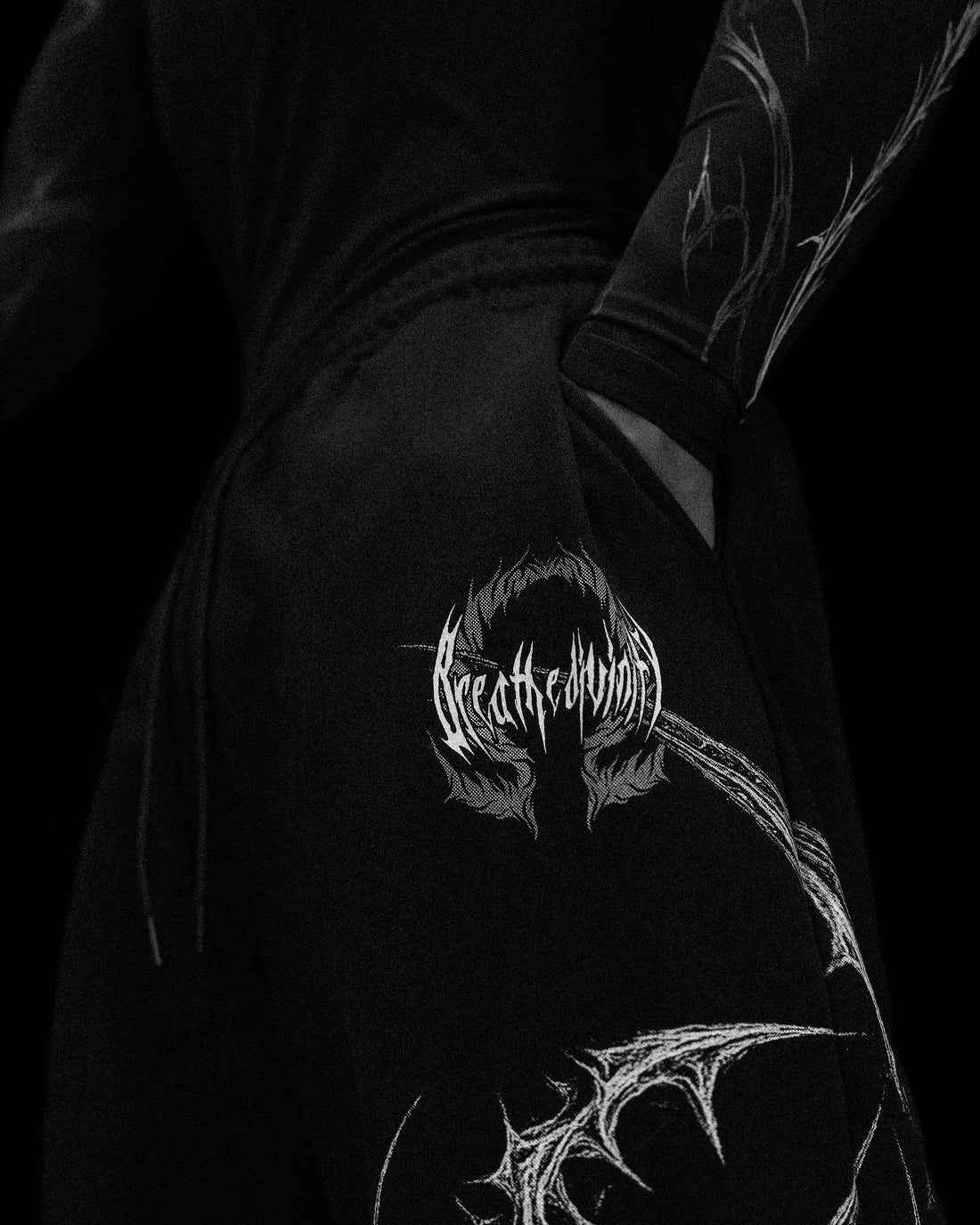 Death Scythe Uncuffed Luxury Sweatpants [VOID BLACK]