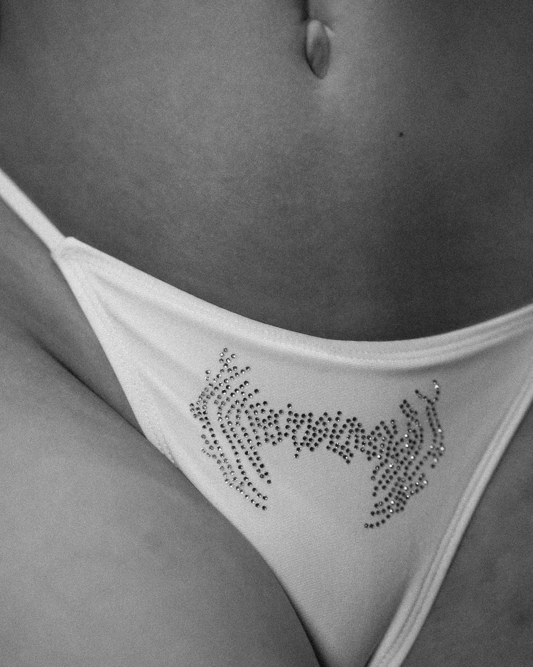 Women's Rhinestone Swimsuit Bottoms [DIVINE WHITE]