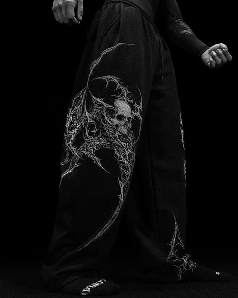 Death Scythe Uncuffed Luxury Sweatpants [VOID BLACK] – Breathedivinity