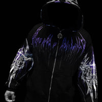 Death Blight Oversized Zip-Up Hoodie [HOLLOW PURPLE]
