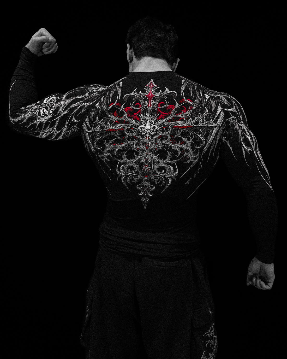 Void Tech™  Fallen Knight longsleeve Compression [HEAVENLY RED]