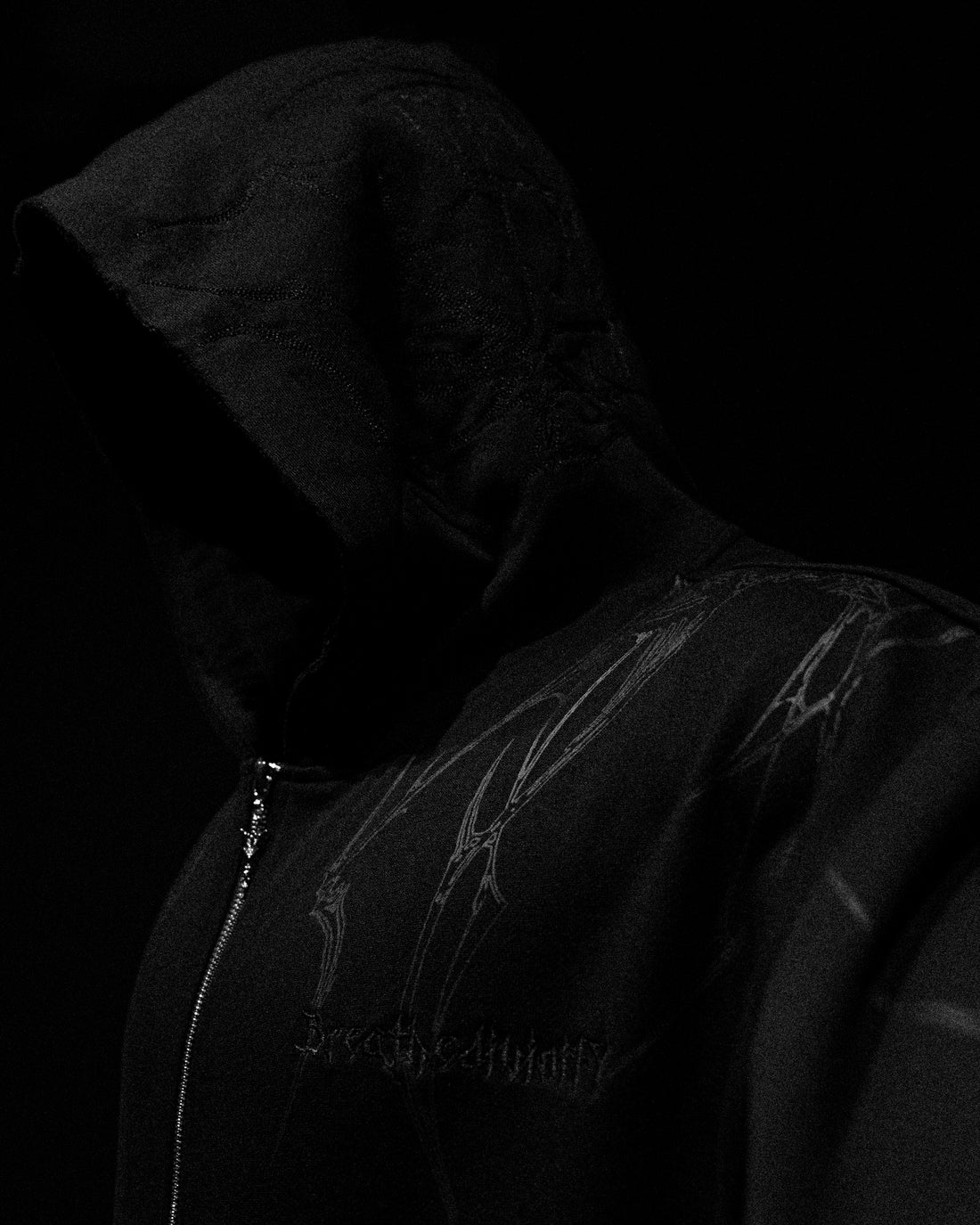 Venom Oversized Zip-up Hoodie [DARKNESS]