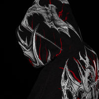 Death Blight Oversized Zip-Up Hoodie [HEAVENLY RED]