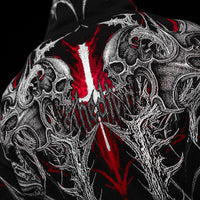 Death Blight Oversized Zip-Up Hoodie [HEAVENLY RED]