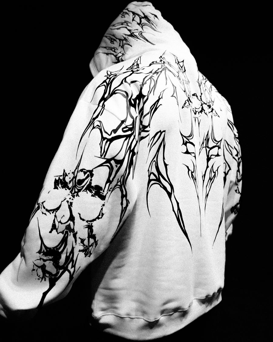 Doomslayer Oversized pullover hoodie [DIVINE WHITE]