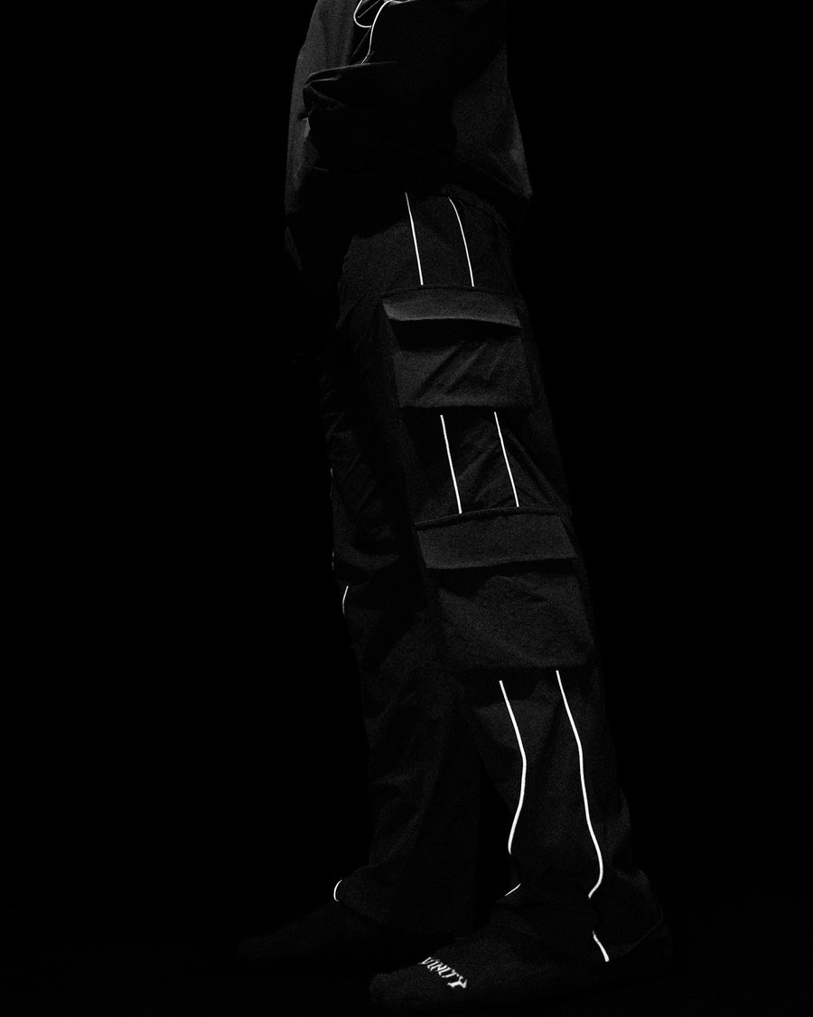 Cyber Uncuffed Cargo Trackpants [VOID BLACK]