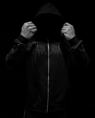 Abyssal Wraith Oversized Zip-up Hoodie [DARKNESS]