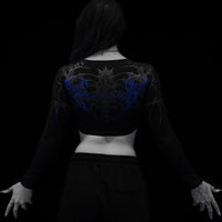 Womens Shadow Heart Twist Top [MIDNIGHT BLUE]