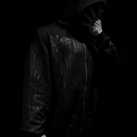 Abyssal Wraith Oversized Zip-up Hoodie [DARKNESS]