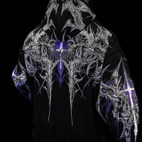 Death Blight Oversized Zip-Up Hoodie [HOLLOW PURPLE]