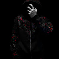 Shadow Monarch Oversized Zip-up Hoodie [INFERNO]