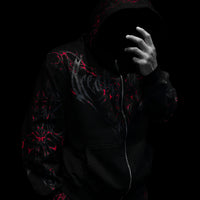 Shadow Monarch Oversized Zip-up Hoodie [INFERNO]